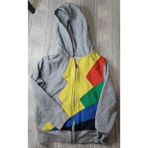 Hanna Andersson Lightning Bolt‎ Zip Hoodie Kids 110 cm (5 Y) Gray Multicolor